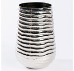 Aluminum Ribbed Planter Vase