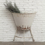 Large Rustic Metal Wall Planter w/ Stand