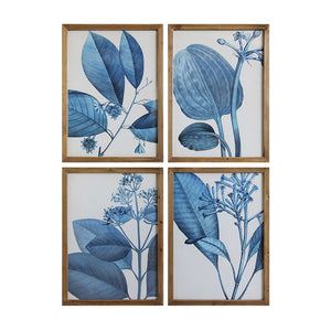 Wall Art Blue Botanical Plant Prints