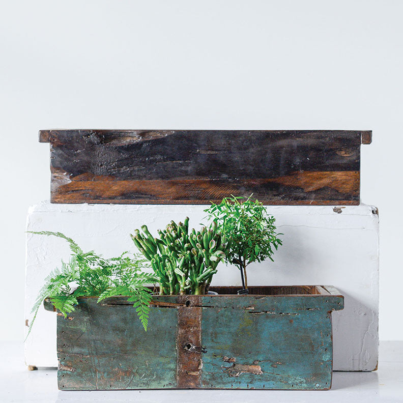 Reclaim Wood Planters / Reclaim Wood Containers (set of 2)