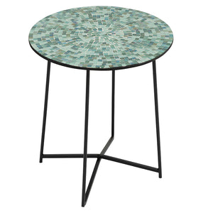 Glass Plant Stand with Metal / Table with Metal Legs