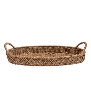 Oval Seagrass Tray with Handles