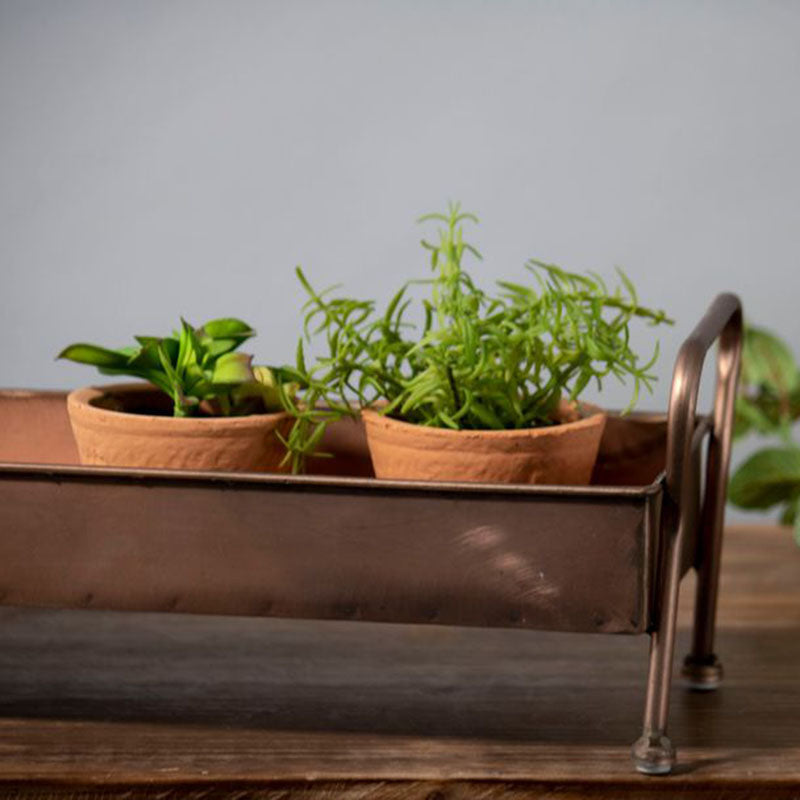 Brushed Copper Planter Caddy
